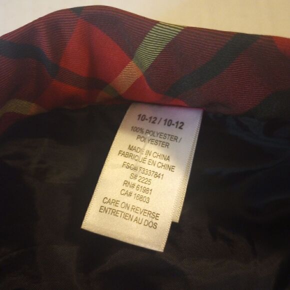 Girls elastic waist plaid A line skirt with bow accent - Picture 8 of 8